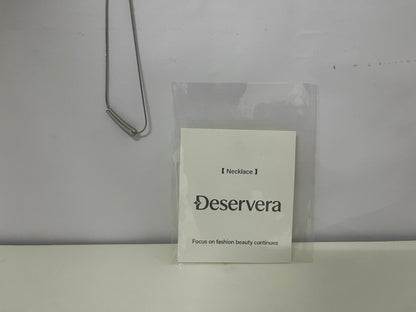 Deservera Minimalist Silver Bar Necklace Low-Key & Elegant Statement Piece for Outfits