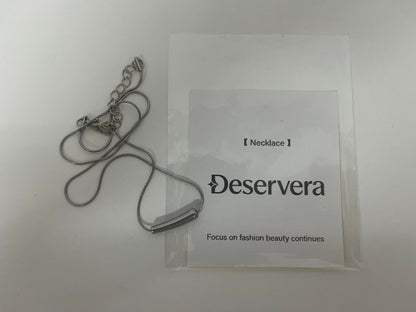 Deservera Minimalist Silver Bar Necklace Low-Key & Elegant Statement Piece for Outfits