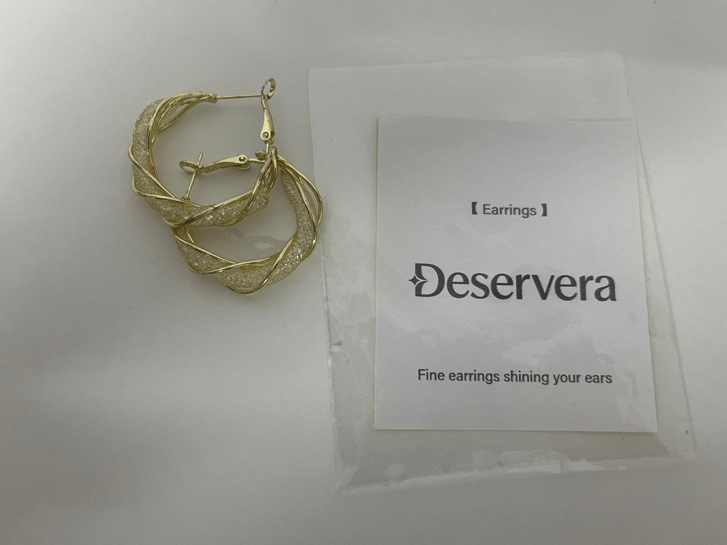 Deservera Woven Gilded Hoop Earrings Retro & Elegant Statement Piece for Outfits