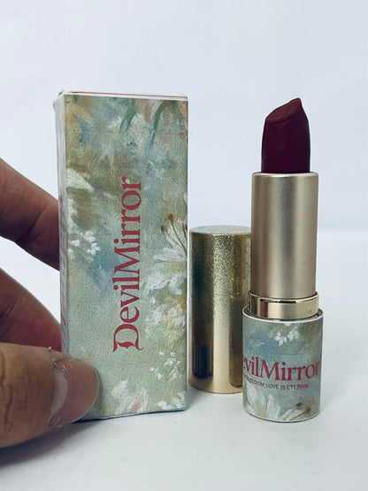 DevilMirror Face Satin Lipstick, Richly Pigmented, Nourishing & Long-Lasting Creamy Lipstick, Infused With Jojoba, Vegan & Cruelty-Free