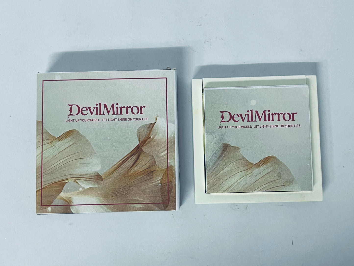 DevilMirror Highlighting Powder, Highlighter Makeup, Shimmer Glow, Pink Rose Gold Blossom Glow