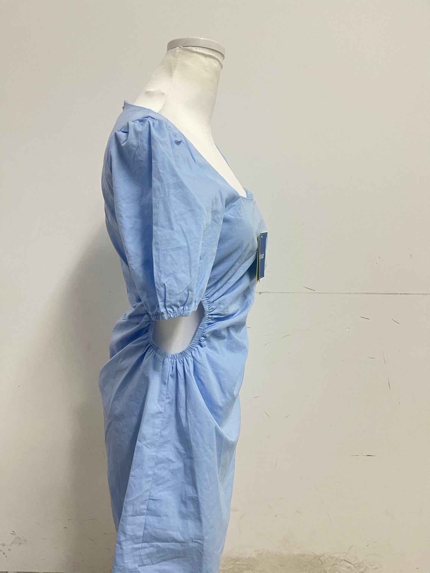 【Dhyanair Light Blue Ruched Dress】—— Fresh & Elegant Daily Wear