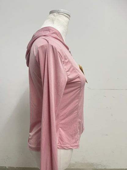【Dhyanair Light Pink Athletic Hoodie】—— Comfortable & Stylish Activewear Essential
