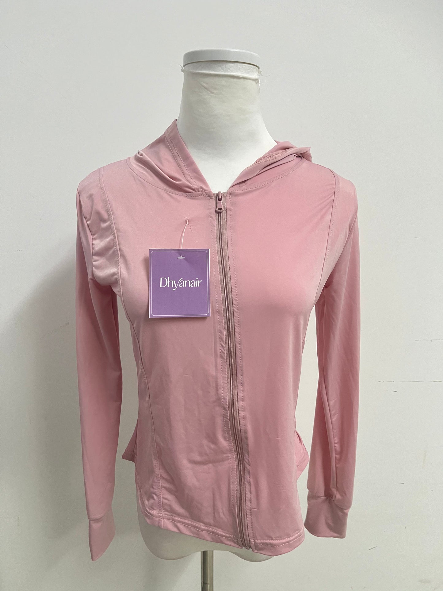 【Dhyanair Light Pink Athletic Hoodie】—— Comfortable & Stylish Activewear Essential