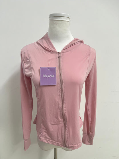 【Dhyanair Light Pink Athletic Hoodie】—— Comfortable & Stylish Activewear Essential