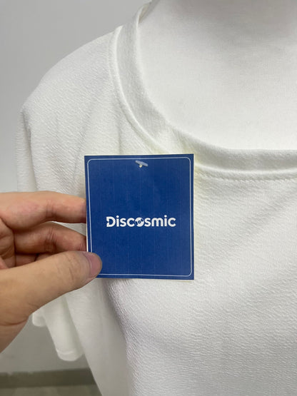 【Discosmic White T-shirt】—— Comfortable & Versatile Daily Essential