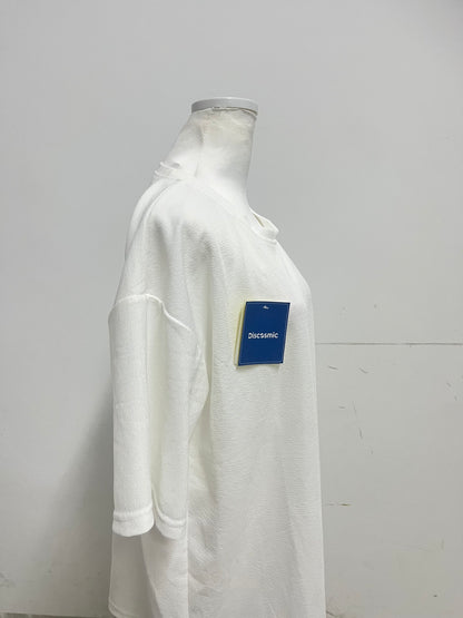 【Discosmic White T-shirt】—— Comfortable & Versatile Daily Essential