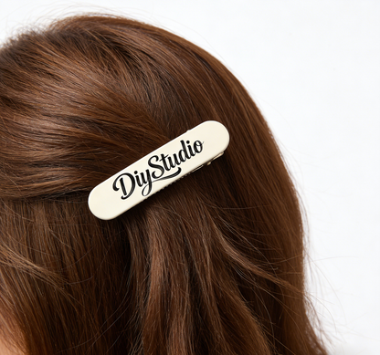 DiyStudio Cream White Jaw Clips for Hair, No Trace Side Hair Clips, Elegant Metal Hair Barrettes, Stylish Hair Accessories for Women and Girls, Perfect for Bangs and Broken Hair Styling