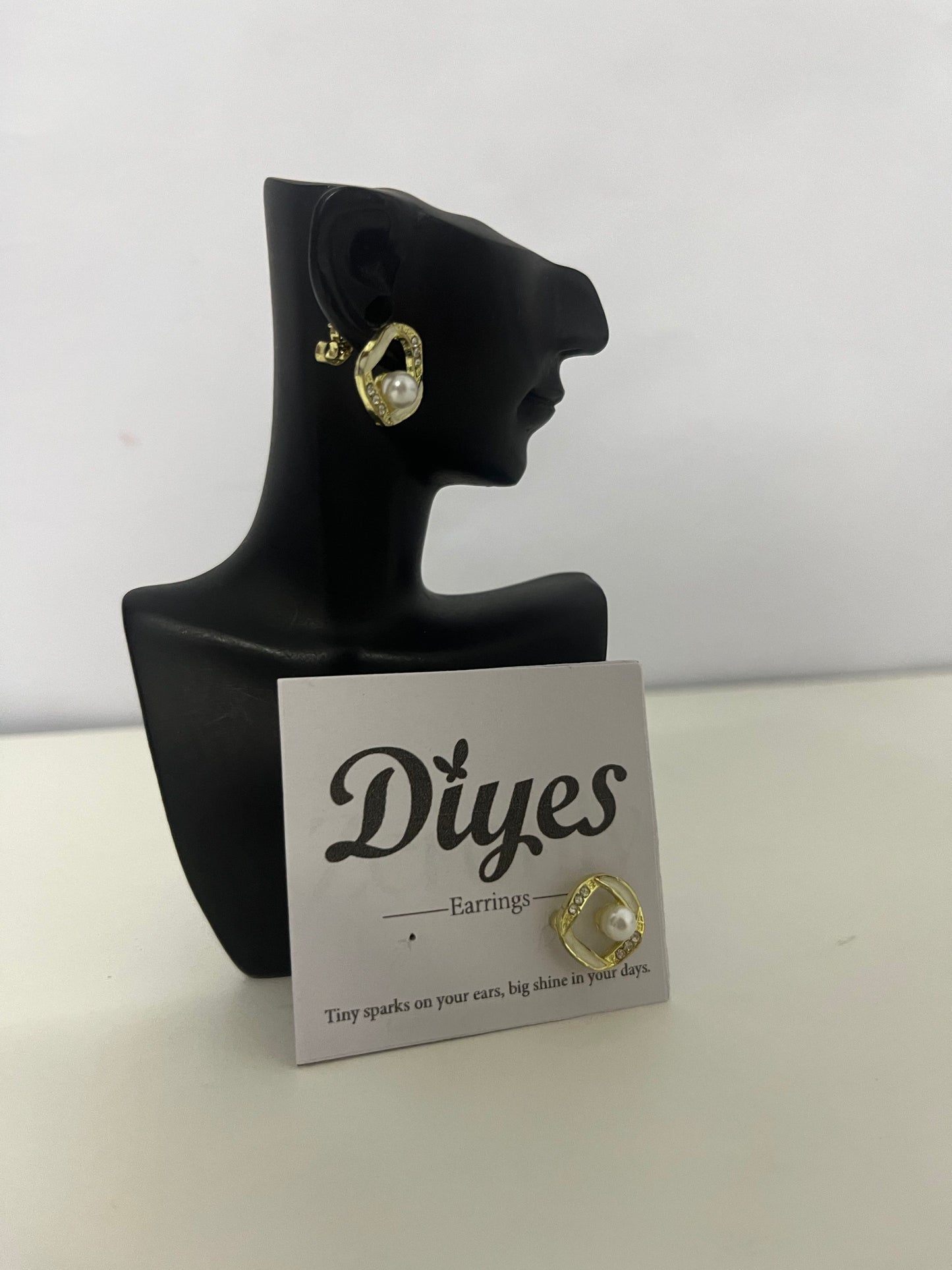 Diyes Geometric Pearl Rhinestone Earrings, Luxury Vintage Elegant Earrings, Versatile Jewelry for Daily & Office