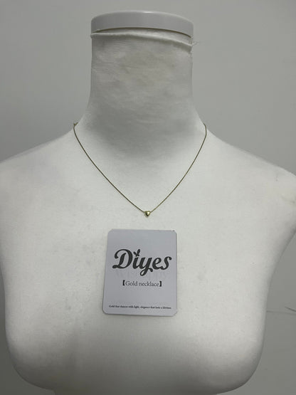 Diyes Dainty Gold Heart Necklace, Minimalist Heart Pendant Necklace for Women, Elegant Gold Chain Necklace for Daily Wear, Gift for Her