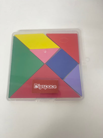 Diyspace Toy building blocks Color-Coded Tangram Set - Educational Logic Game