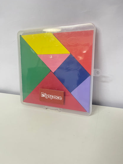 Diyspace Toy building blocks Color-Coded Tangram Set - Educational Logic Game