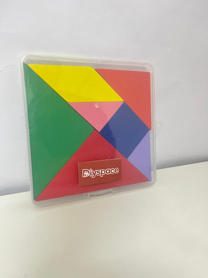 Diyspace Toy building blocks Color-Coded Tangram Set - Educational Logic Game