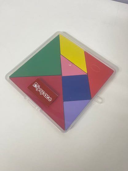 Diyspace Toy building blocks Color-Coded Tangram Set - Educational Logic Game