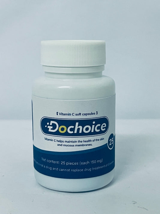 Dochoice Vitamin C Soft Capsules, 25 Count | 150mg per Capsule for Skin & Mucosa Health Support