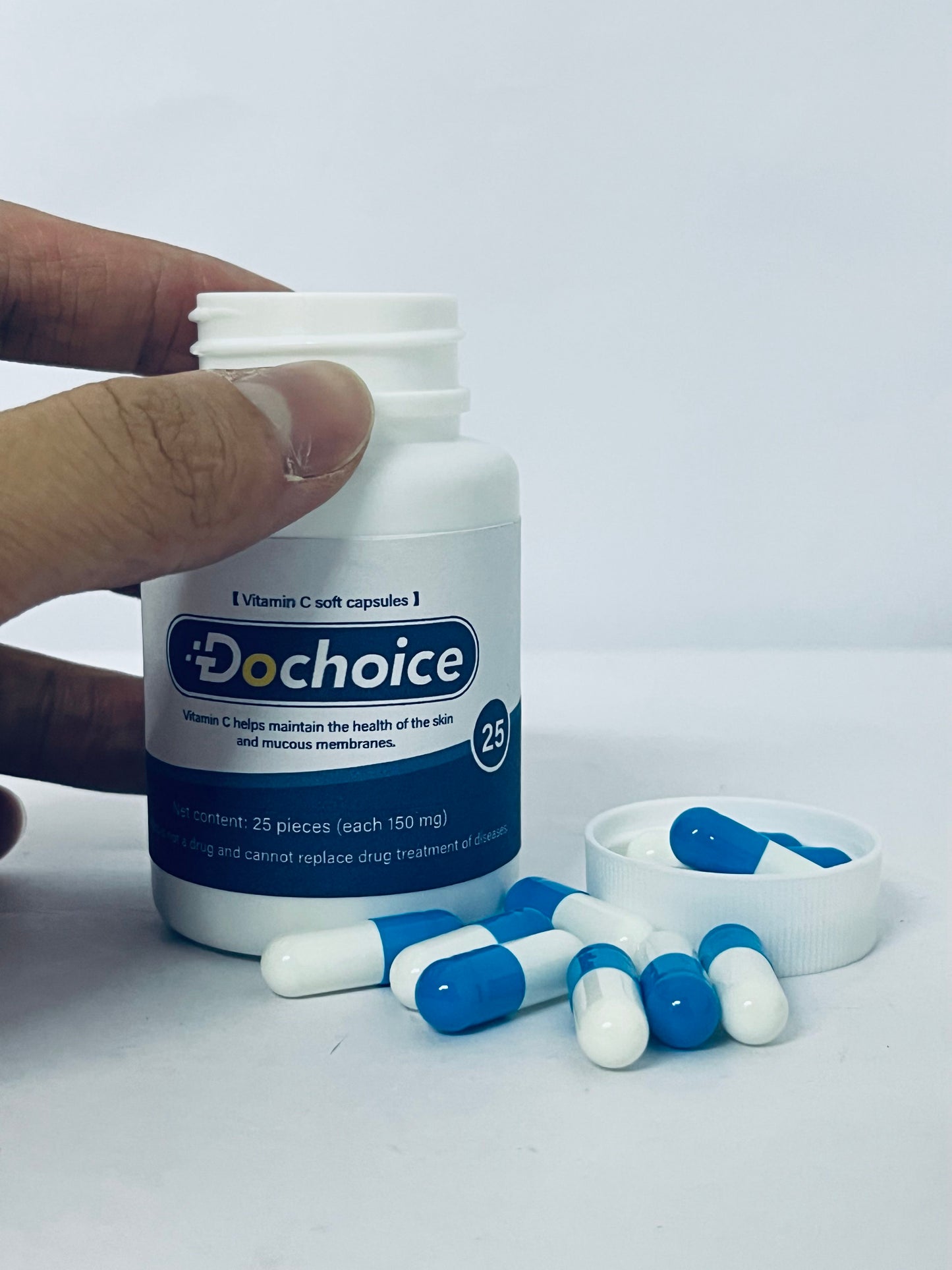 Dochoice Vitamin C Soft Capsules, 25 Count | 150mg per Capsule for Skin & Mucosa Health Support