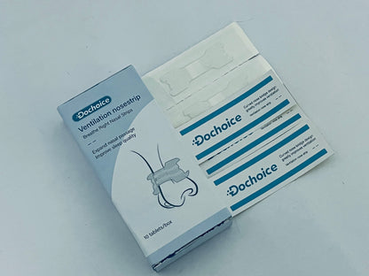 Dochoice Ventilation Nasal Strips, 10 Count - Curved Nose Bridge Design to Expand Nasal Passage & Improve Sleep Quality