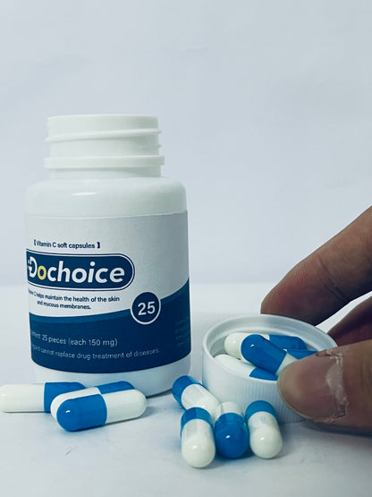 Dochoice Vitamin C Soft Capsules, 25 Count | 150mg per Capsule for Skin & Mucosa Health Support