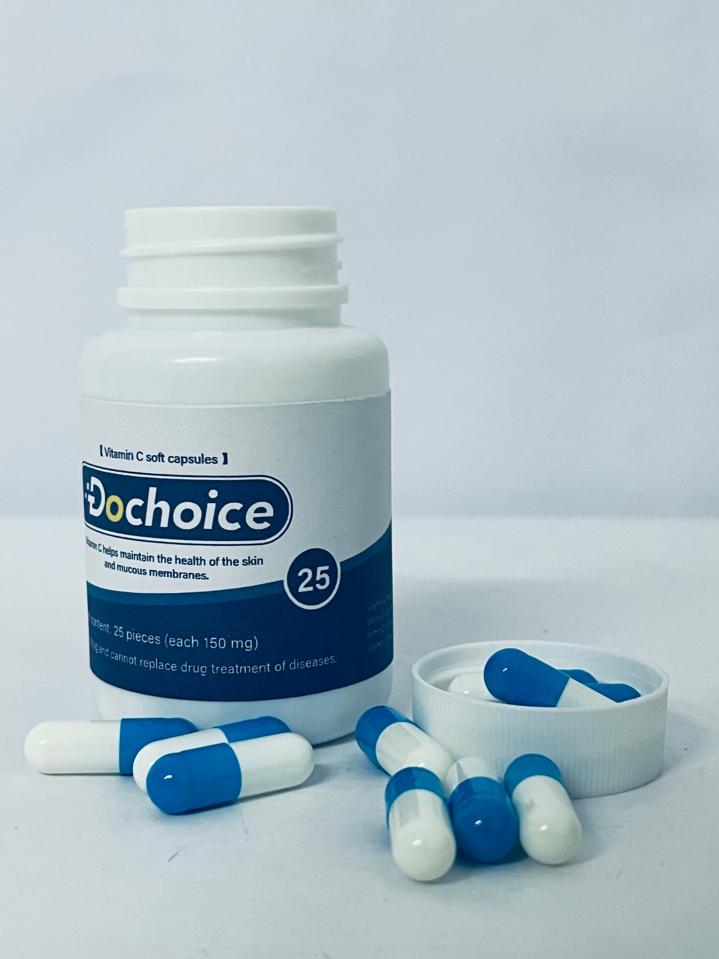 Dochoice Vitamin C Soft Capsules, 25 Count | 150mg per Capsule for Skin & Mucosa Health Support