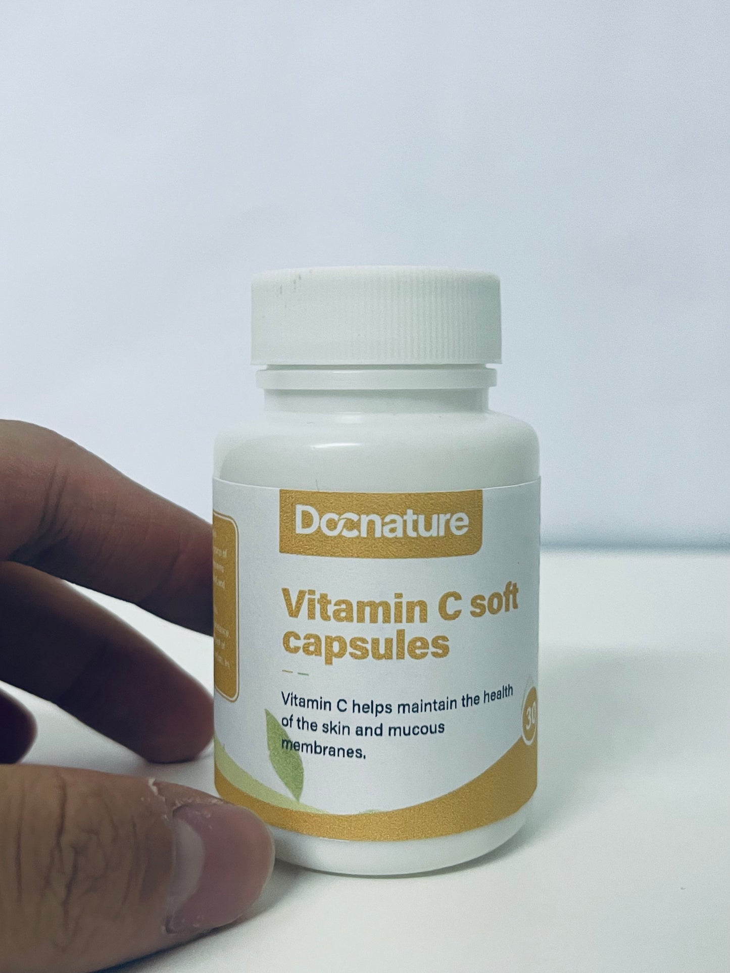 Docnature Vitamin C Soft Capsules Gentle & Easy to Absorb Support Skin & Mucous Membrane Health A Choice for Daily Nutritional Supplement