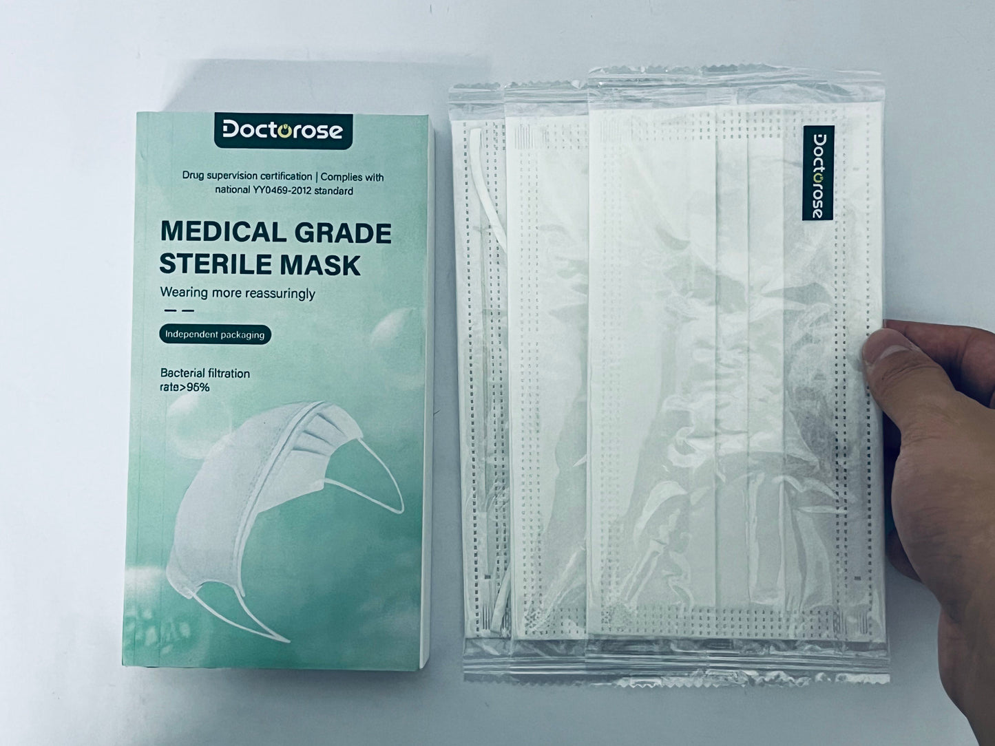 Doctorose Disposable Face Masks with Elastic Ear Loop 3 Ply Breathable, Suitable for Home, School, Office and Outdoors -10ct Box (White)
