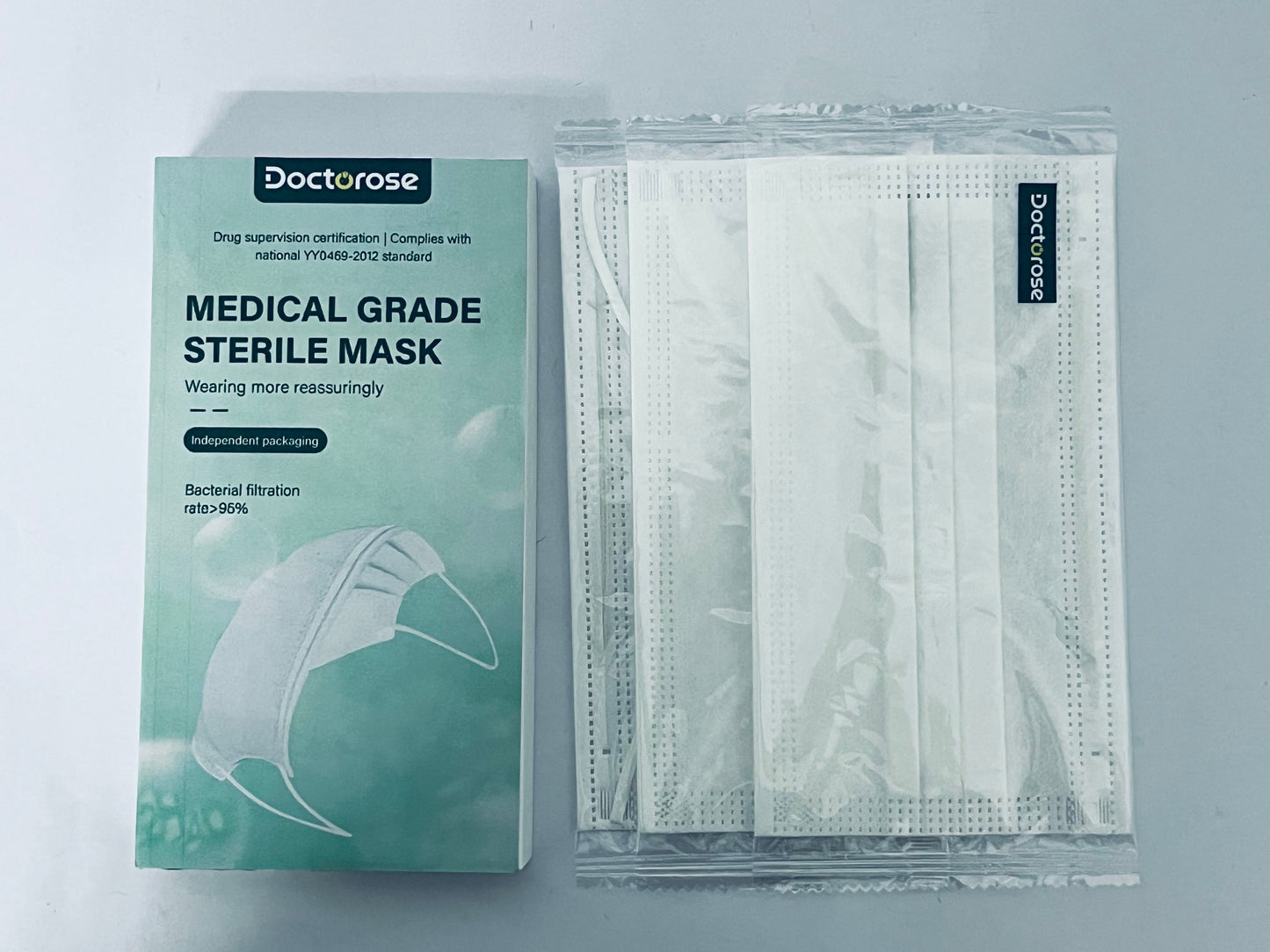 Doctorose Disposable Face Masks with Elastic Ear Loop 3 Ply Breathable, Suitable for Home, School, Office and Outdoors -10ct Box (White)