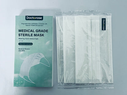 Doctorose Disposable Face Masks with Elastic Ear Loop 3 Ply Breathable, Suitable for Home, School, Office and Outdoors -10ct Box (White)