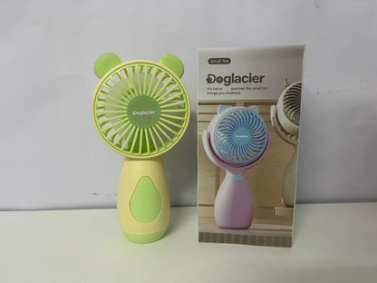 [Doglacier Electric fans]——Doglacier Cute Bear Ear Handheld Fan - Portable Rechargeable Personal Fan