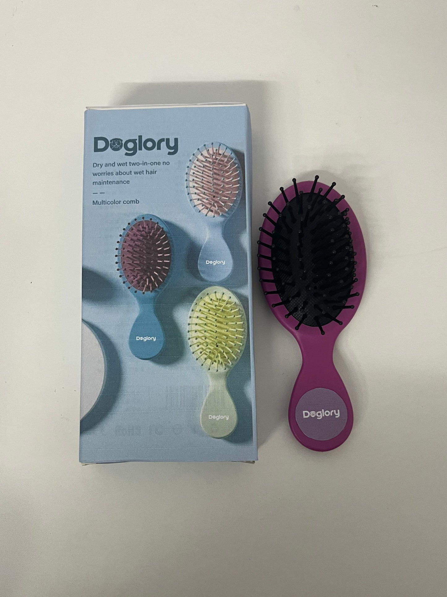【Doglory Mini Detangling Cushion Comb】—— Gentle Care for Wet & Dry Hair