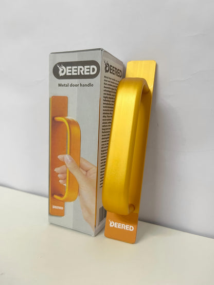 DEERED Metal Recessed Door Handle Gold Style Minimalist Texture A Practical Decorative Pull for Doors/Cabinets