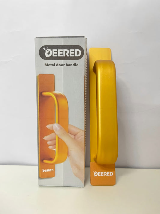 DEERED Metal Recessed Door Handle Gold Style Minimalist Texture A Practical Decorative Pull for Doors/Cabinets