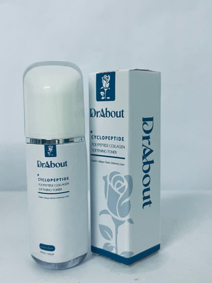 DrAbout Skin care products, namely, non-medicated skin serum Peptide Collagen Booster Toner Serum with Copper Peptides, Niacinamide & Hyaluronic Acid Skin Renewal Boosting Facial Essence for All Skin Types