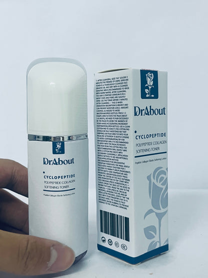 DrAbout Skin care products, namely, non-medicated skin serum Peptide Collagen Booster Toner Serum with Copper Peptides, Niacinamide & Hyaluronic Acid Skin Renewal Boosting Facial Essence for All Skin Types