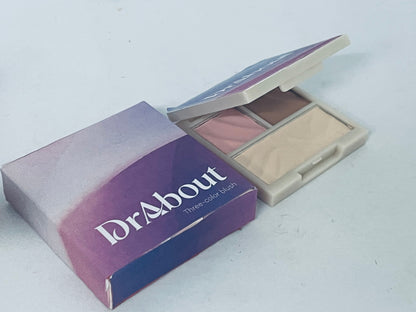 DrAbout Blushers Blending NUDY BROWN COLORS Cheek Candy Berry 3 lendable Shades in Lightweight Smooth Powder Vegan Blush