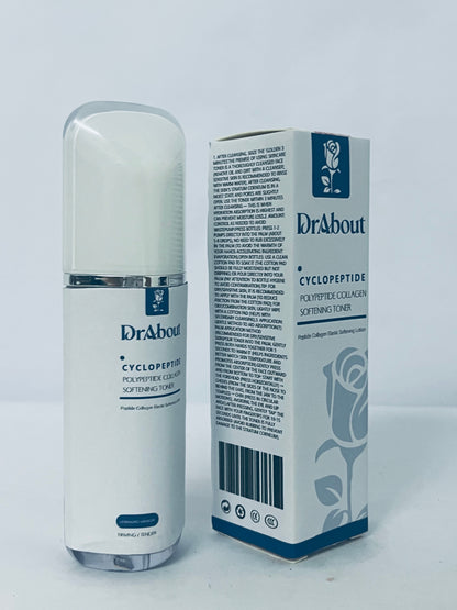 DrAbout Skin care products, namely, non-medicated skin serum Peptide Collagen Booster Toner Serum with Copper Peptides, Niacinamide & Hyaluronic Acid Skin Renewal Boosting Facial Essence for All Skin Types