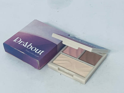 DrAbout Blushers Blending NUDY BROWN COLORS Cheek Candy Berry 3 lendable Shades in Lightweight Smooth Powder Vegan Blush