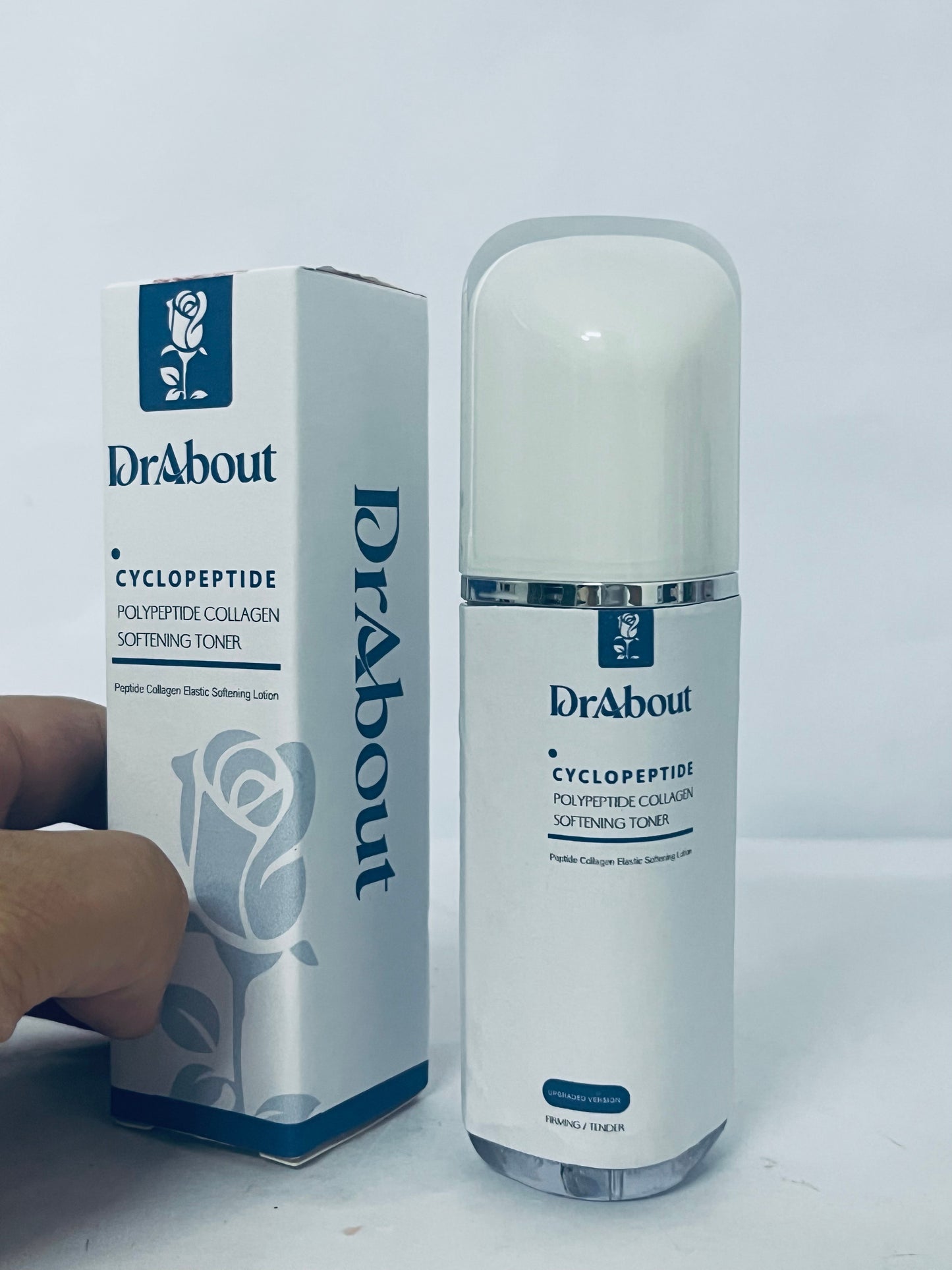 DrAbout Skin care products, namely, non-medicated skin serum Peptide Collagen Booster Toner Serum with Copper Peptides, Niacinamide & Hyaluronic Acid Skin Renewal Boosting Facial Essence for All Skin Types