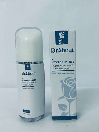DrAbout Skin care products, namely, non-medicated skin serum Peptide Collagen Booster Toner Serum with Copper Peptides, Niacinamide & Hyaluronic Acid Skin Renewal Boosting Facial Essence for All Skin Types