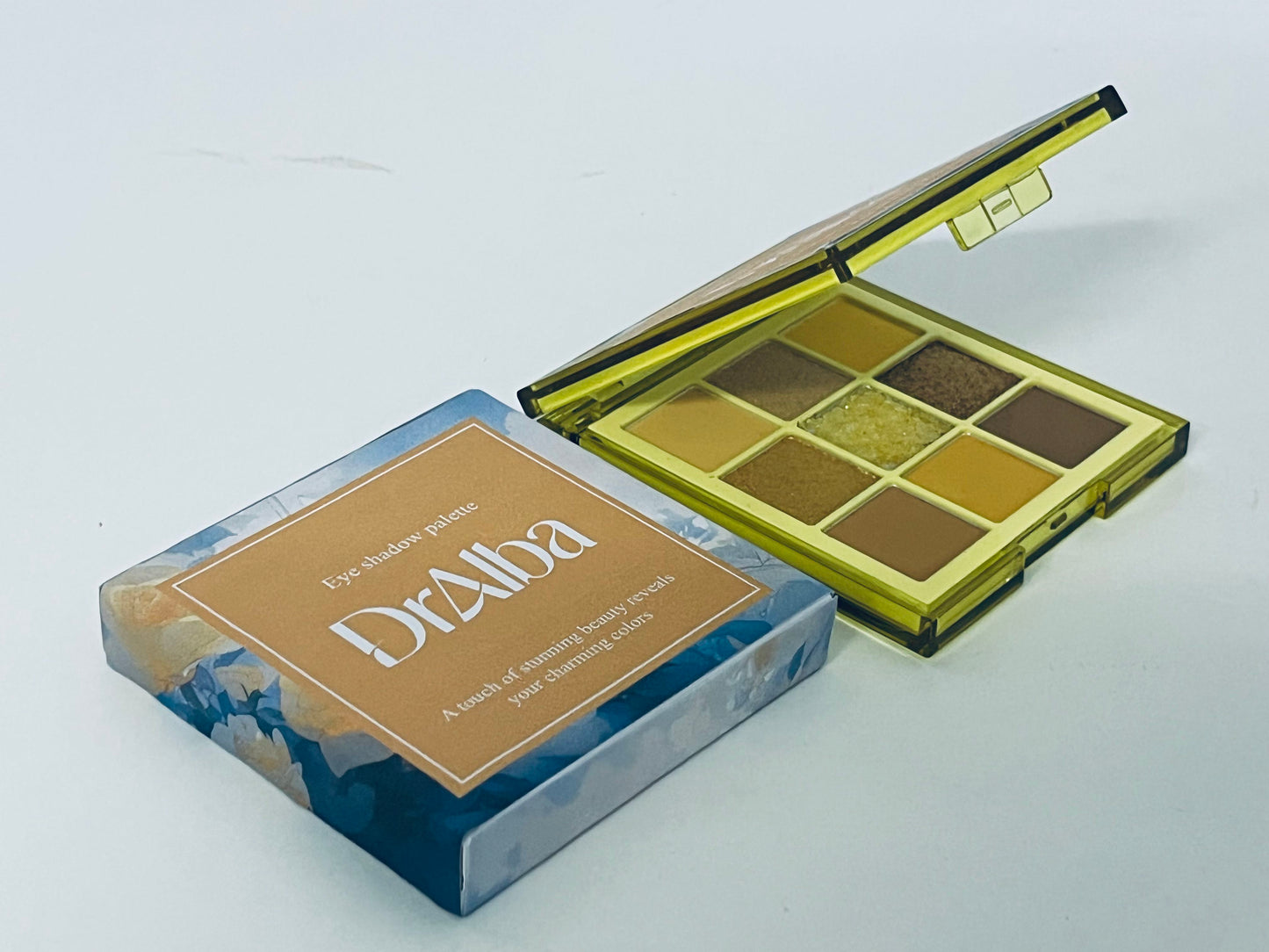 DrAlba 9-Color Eyeshadow Palette, Summer Vibe Earth Tone, Matte/Shimmer/Glitter Textures, Versatile for Daily & Dating Looks