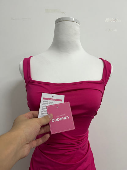 DRDANDY Women Sexy Dress Sleeveless Bodycon Mini Tank Going Out Dress for Club Party Date Night