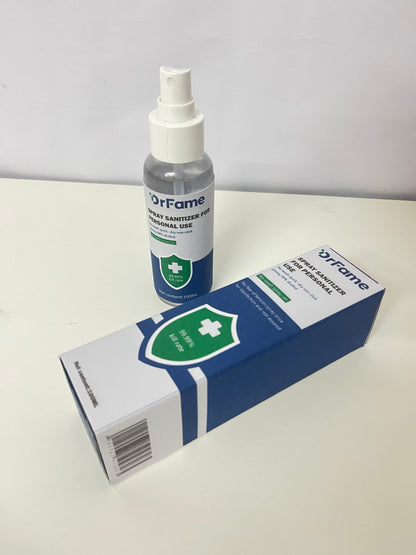 DrFame Personal Portable Sanitizer Spray 99% Alcohol Formula No-Wash Quick-Dry A Reliable Companion for Daily Protection