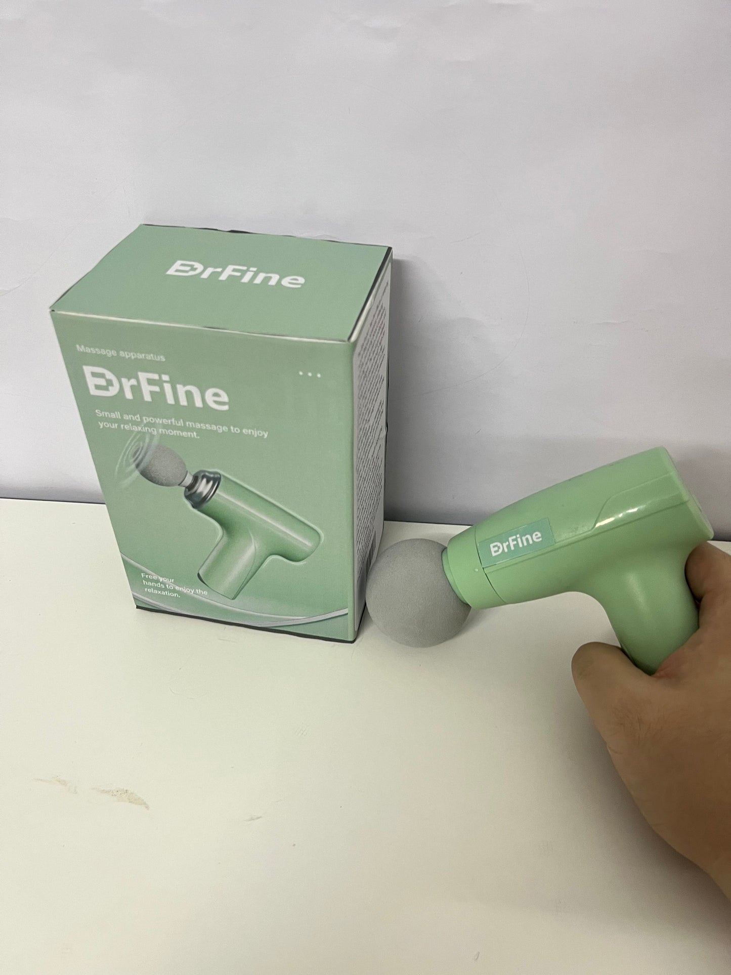 DrFine Green Portable Massage Apparatus - USB Rechargeable Electric Massager for Targeted Muscle Relief (Neck, Shoulders, Back)