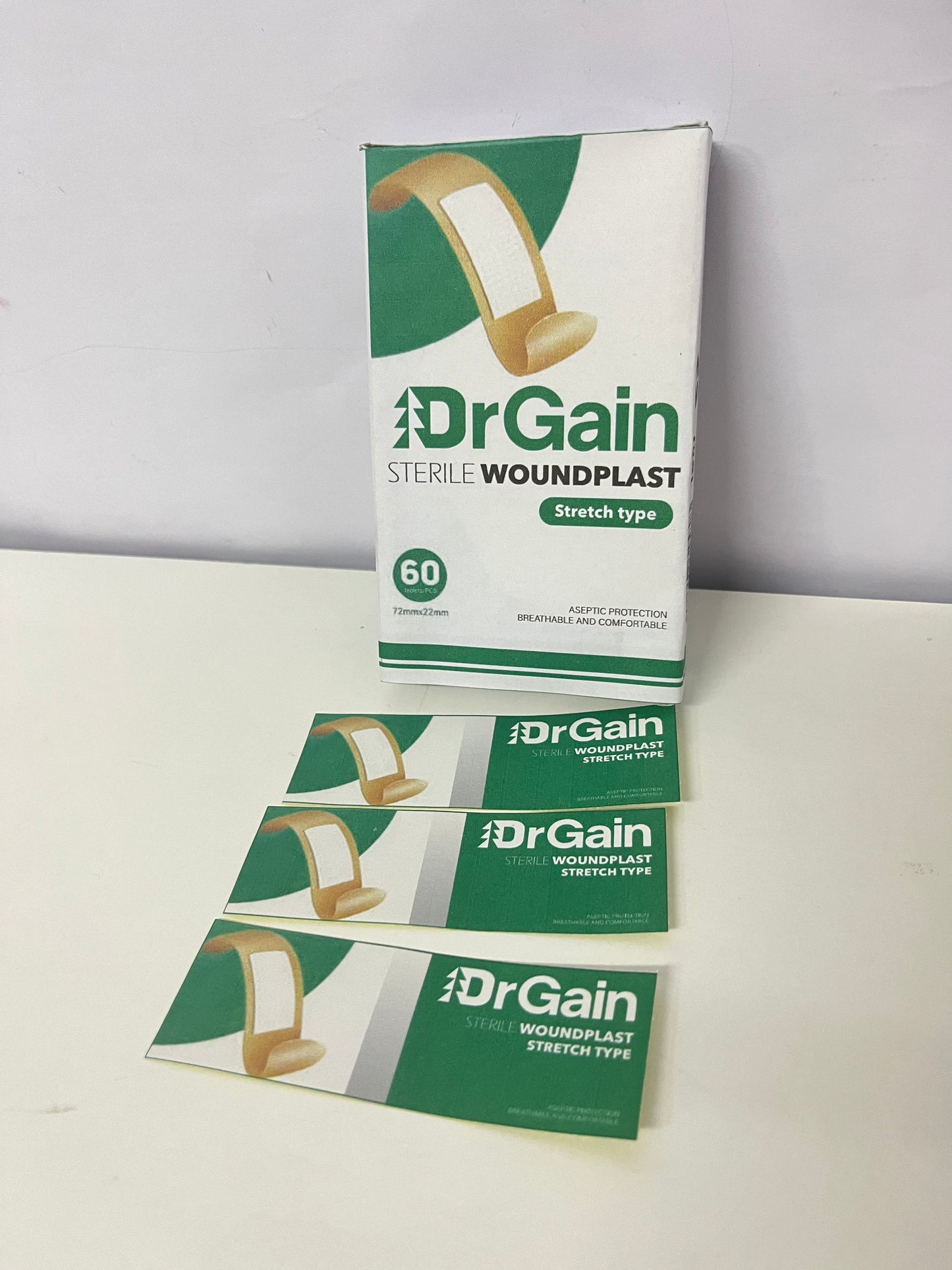 DrGain Sterile Stretch Woundplast 60-Count Breathable & Comfortable A Practical Helper for Daily Wound Protection