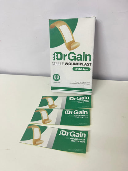 DrGain Sterile Stretch Woundplast 60-Count Breathable & Comfortable A Practical Helper for Daily Wound Protection
