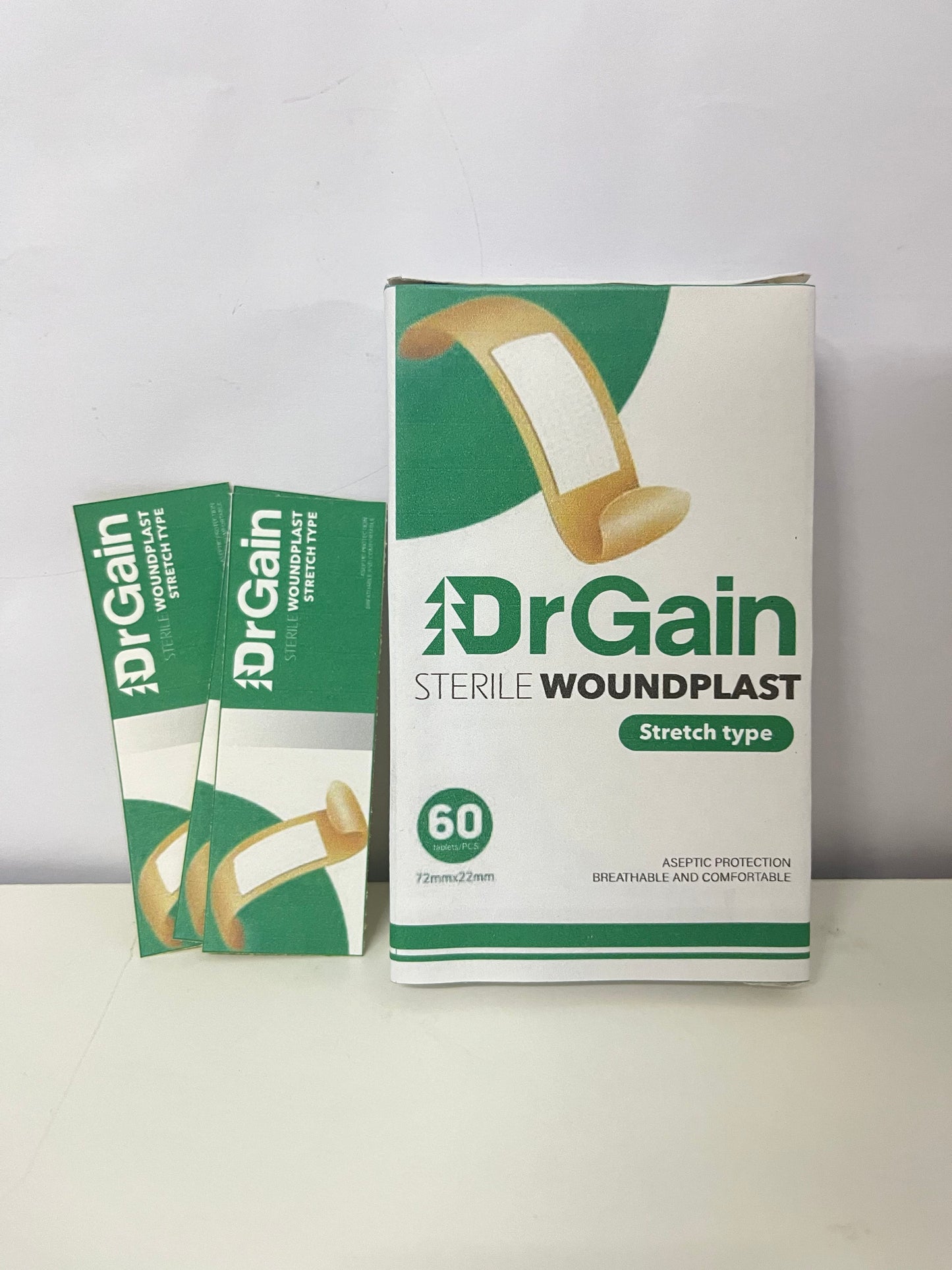DrGain Sterile Stretch Woundplast 60-Count Breathable & Comfortable A Practical Helper for Daily Wound Protection