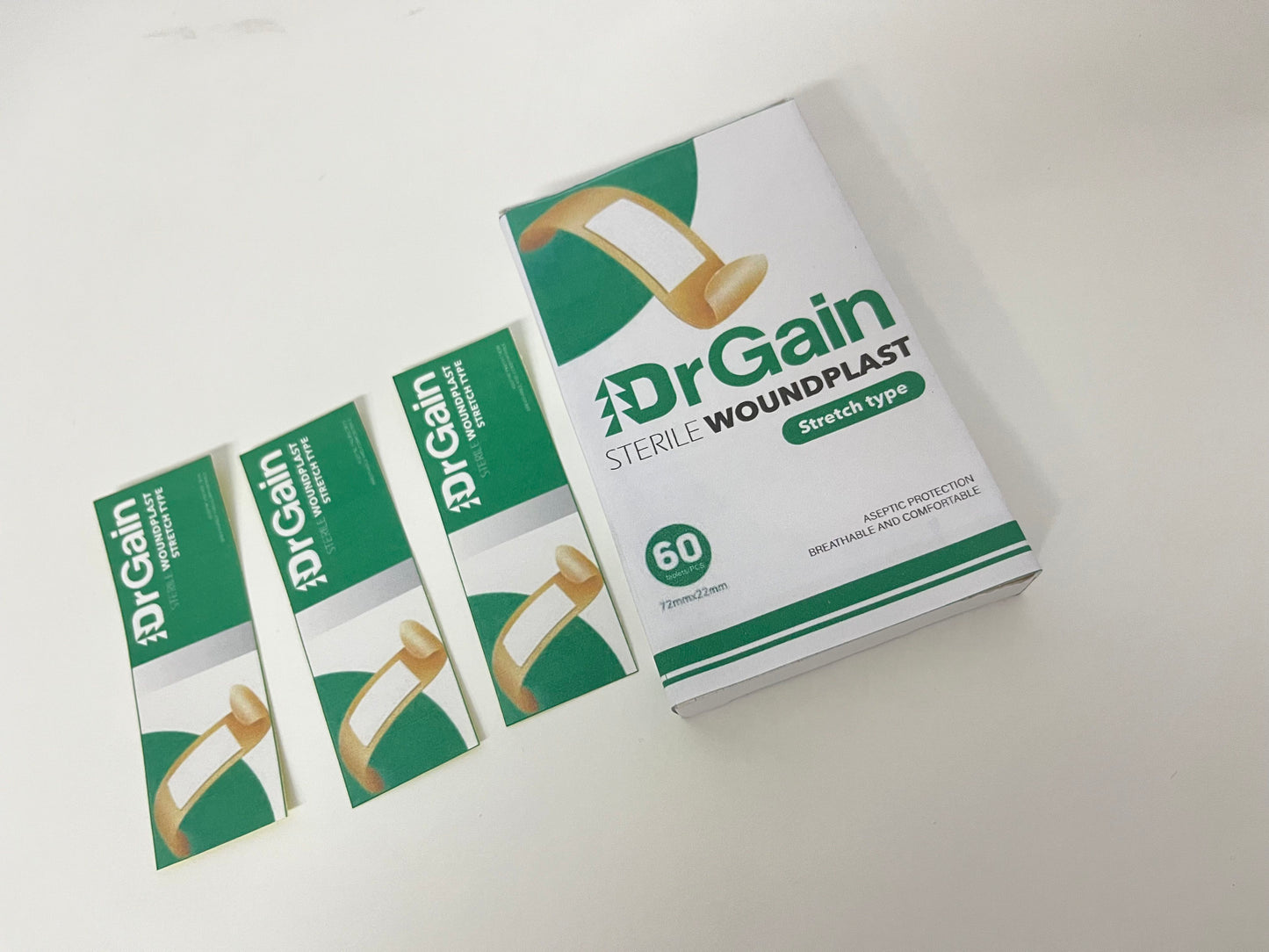 DrGain Sterile Stretch Woundplast 60-Count Breathable & Comfortable A Practical Helper for Daily Wound Protection