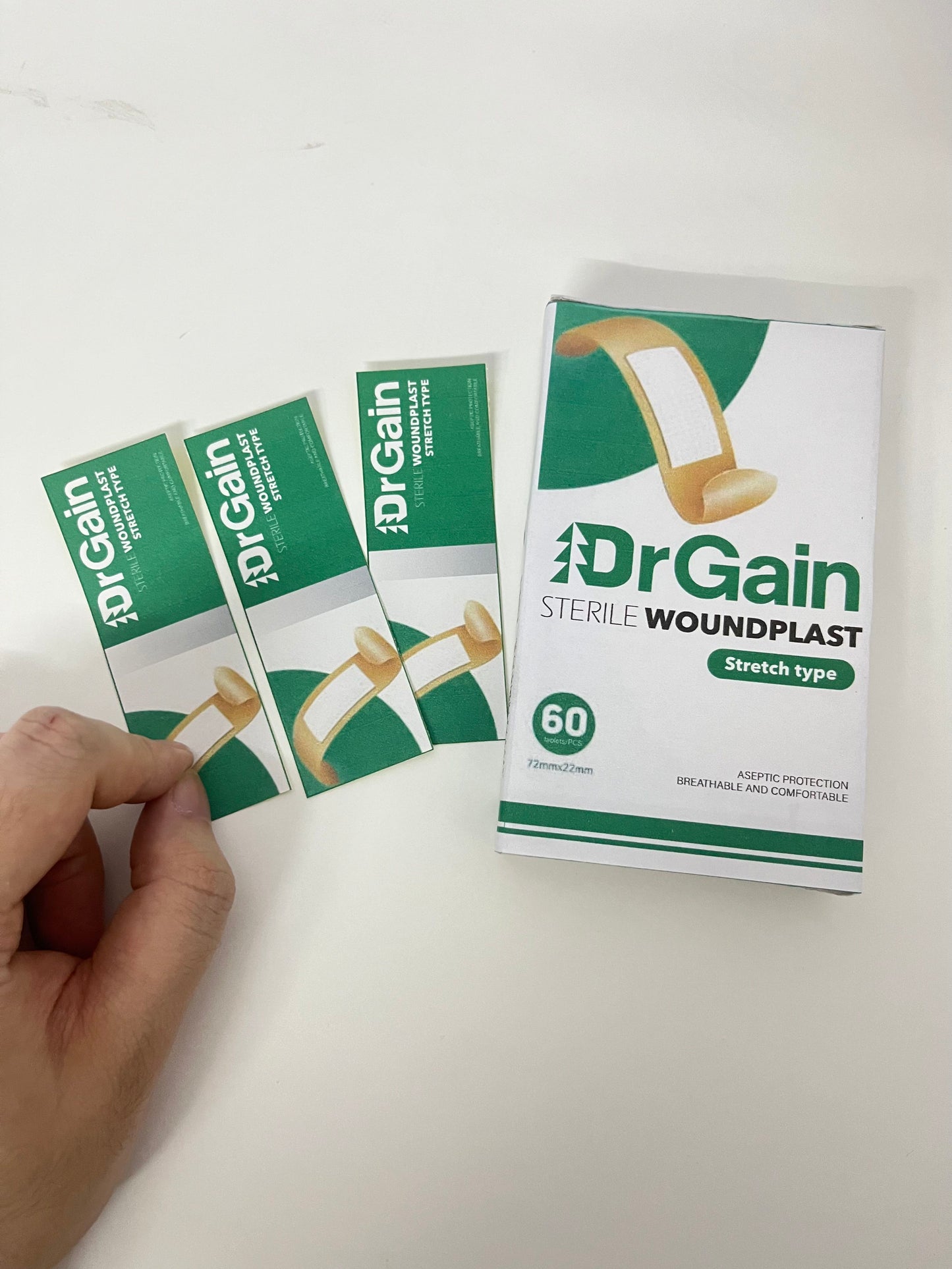 DrGain Sterile Stretch Woundplast 60-Count Breathable & Comfortable A Practical Helper for Daily Wound Protection
