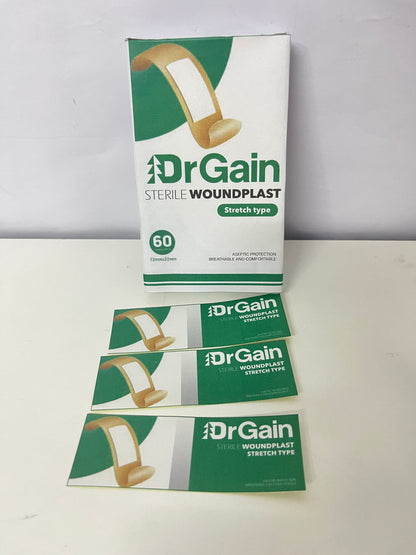 DrGain Sterile Stretch Woundplast 60-Count Breathable & Comfortable A Practical Helper for Daily Wound Protection