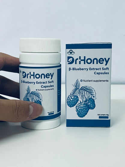 DrHoney β-Blueberry Extract Soft Capsules, Natural Nutritional Supplement for a Healthy Life