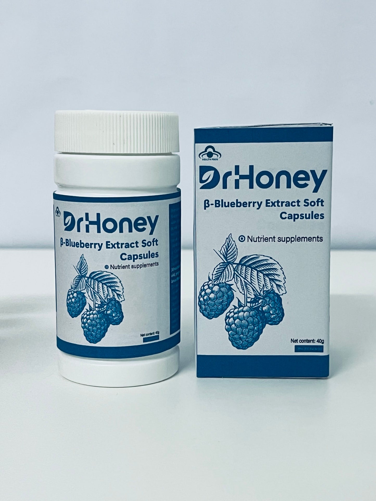 DrHoney β-Blueberry Extract Soft Capsules, Natural Nutritional Supplement for a Healthy Life